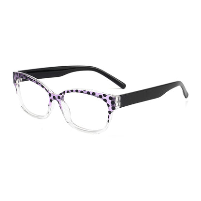 Safia Eyeglasses in Purple Tortoise & Clear