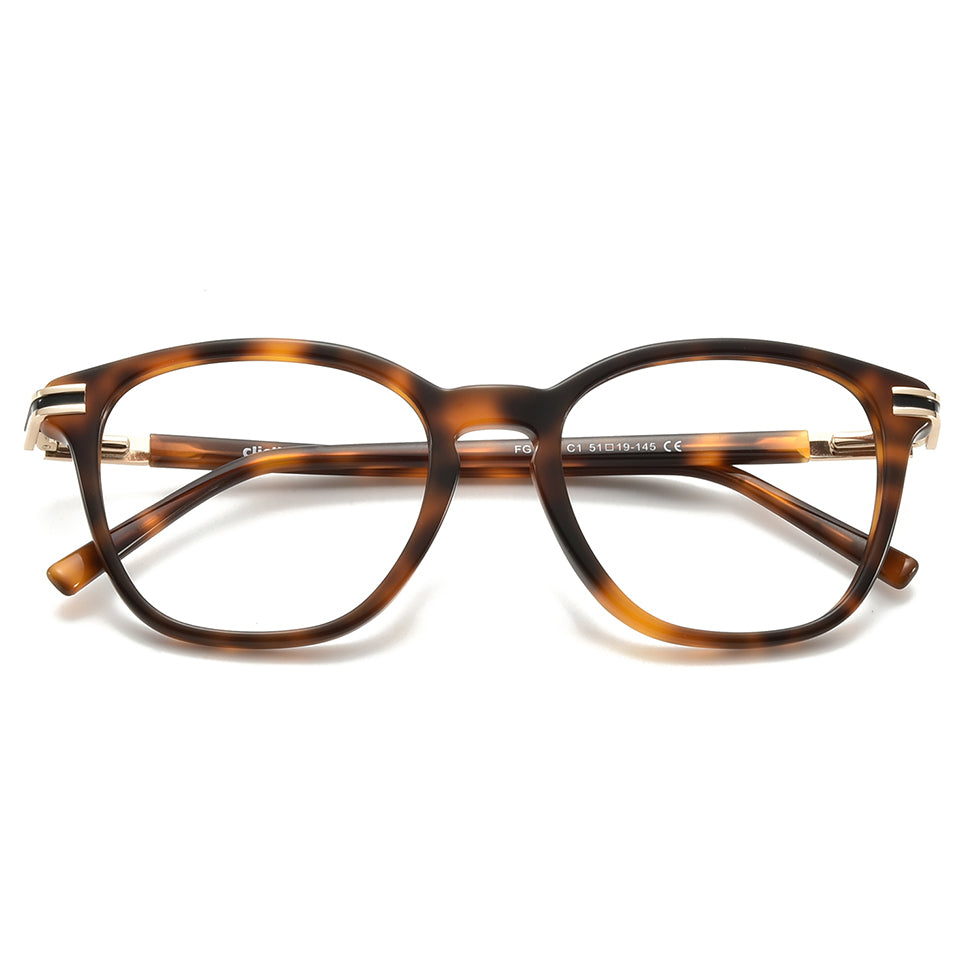 Michaela Eyeglasses in Warm Tortoise