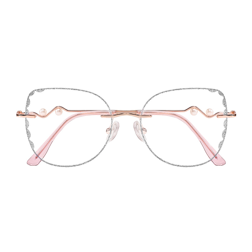 Elvira Eyeglasses in Rose Gold & Silver