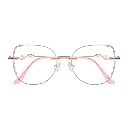 Elvira Eyeglasses in Rose Gold & Silver