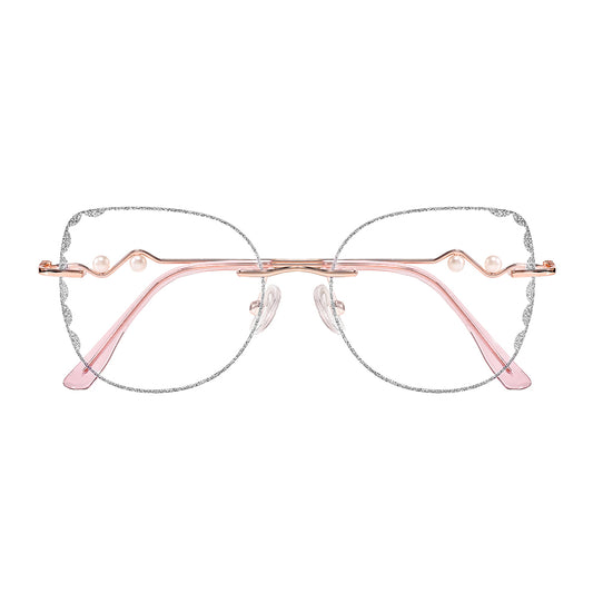 Elvira Eyeglasses in Rose Gold & Silver