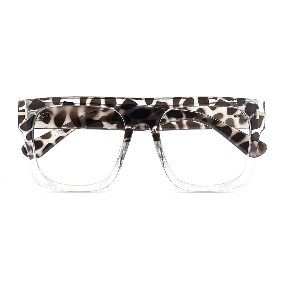 Fang Eyeglasses in Leopard & Clear