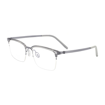 Hatem Eyeglasses in Grey & Silver