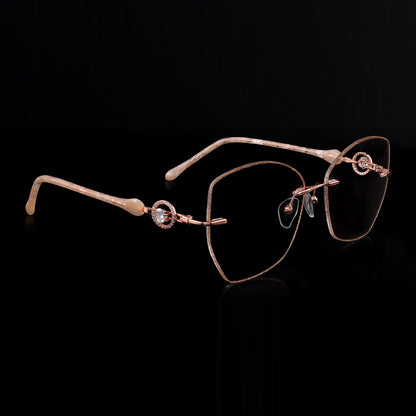 Glitter Eyeglasses in Rose Gold