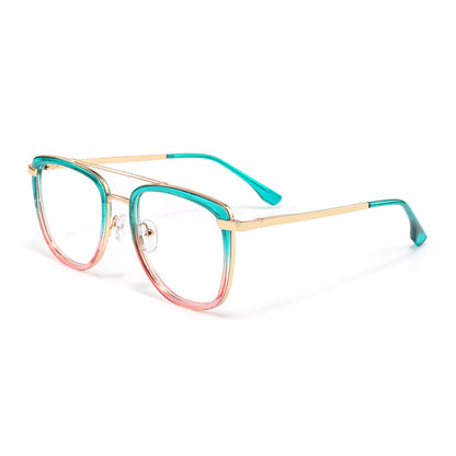 Simi Eyeglasses in Green & Pink