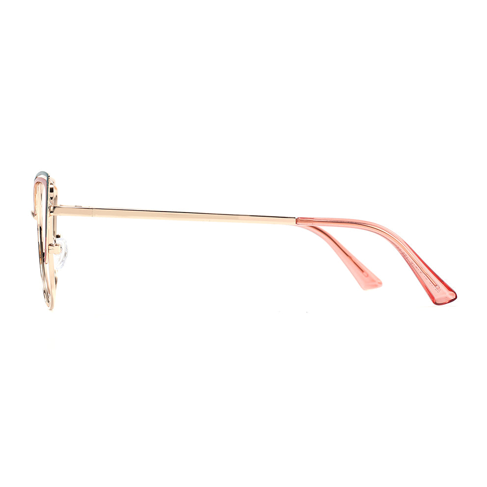 Yetta Eyeglasses in Coral & Green