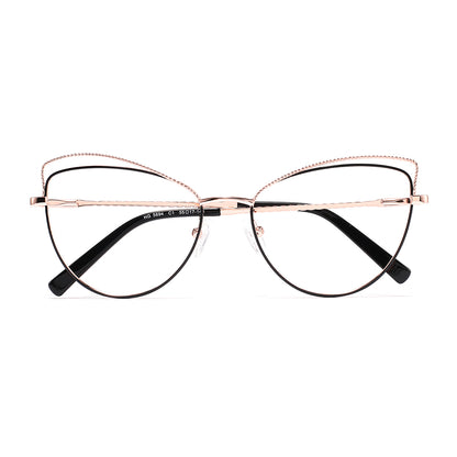 Salley Eyeglasses in Black & Rose Gold