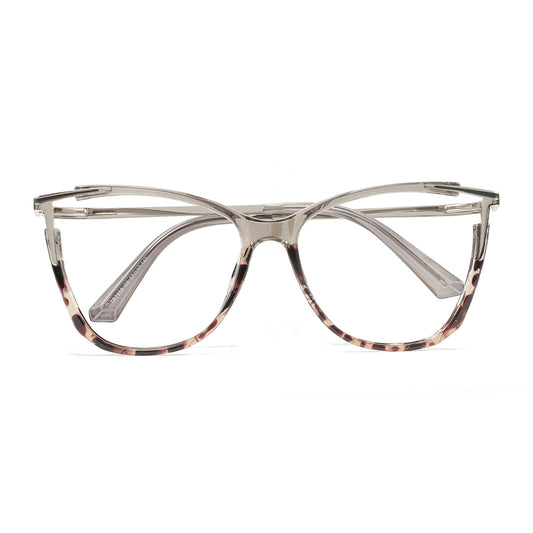 Louisa Eyeglasses in Grey & Leopard