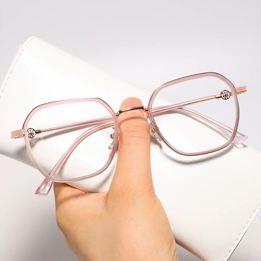 Amore Eyeglasses in Pink & Grey