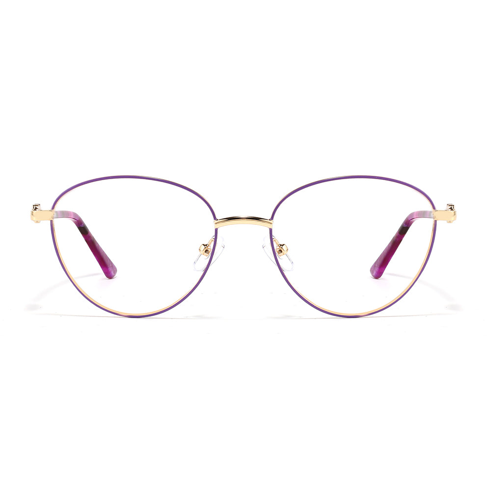 Odette Eyeglasses in Purple & Gold