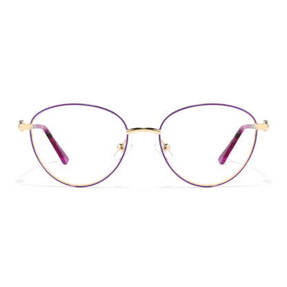 Odette Eyeglasses in Purple & Gold