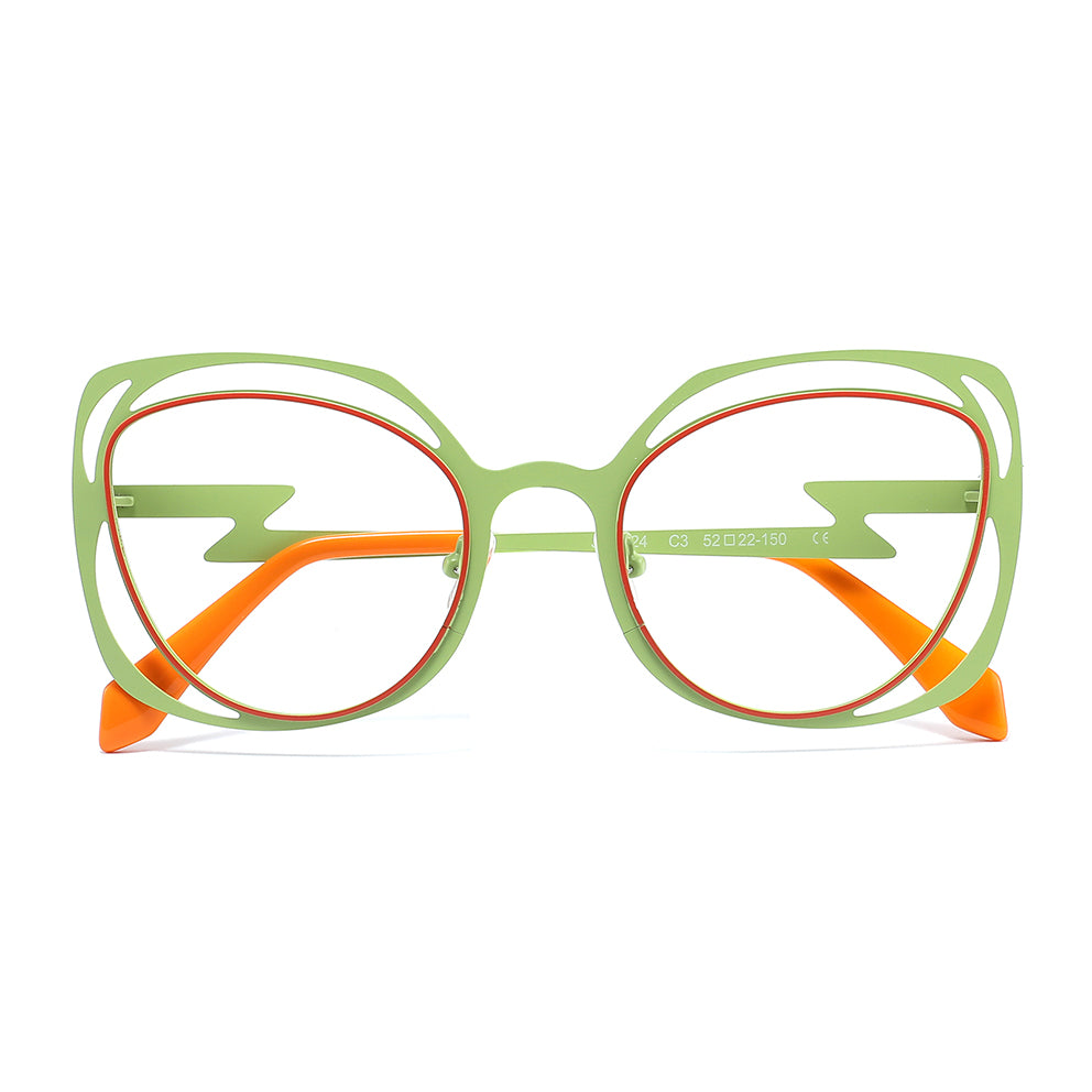 Shayla Eyeglasses in Green & Red