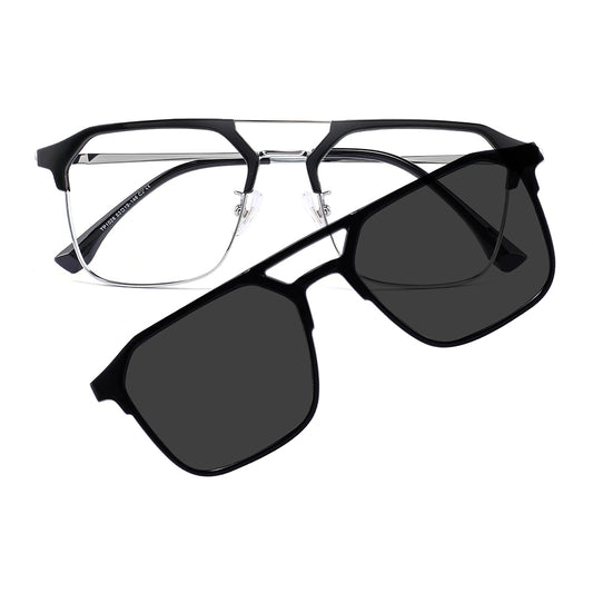 Calvin Eyeglasses in Black & Silver