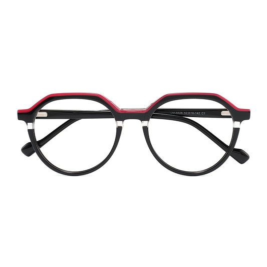 Sierra Eyeglasses in Black & Red