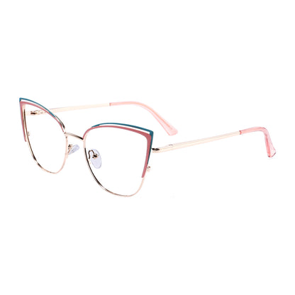 Yetta Eyeglasses in Coral & Green