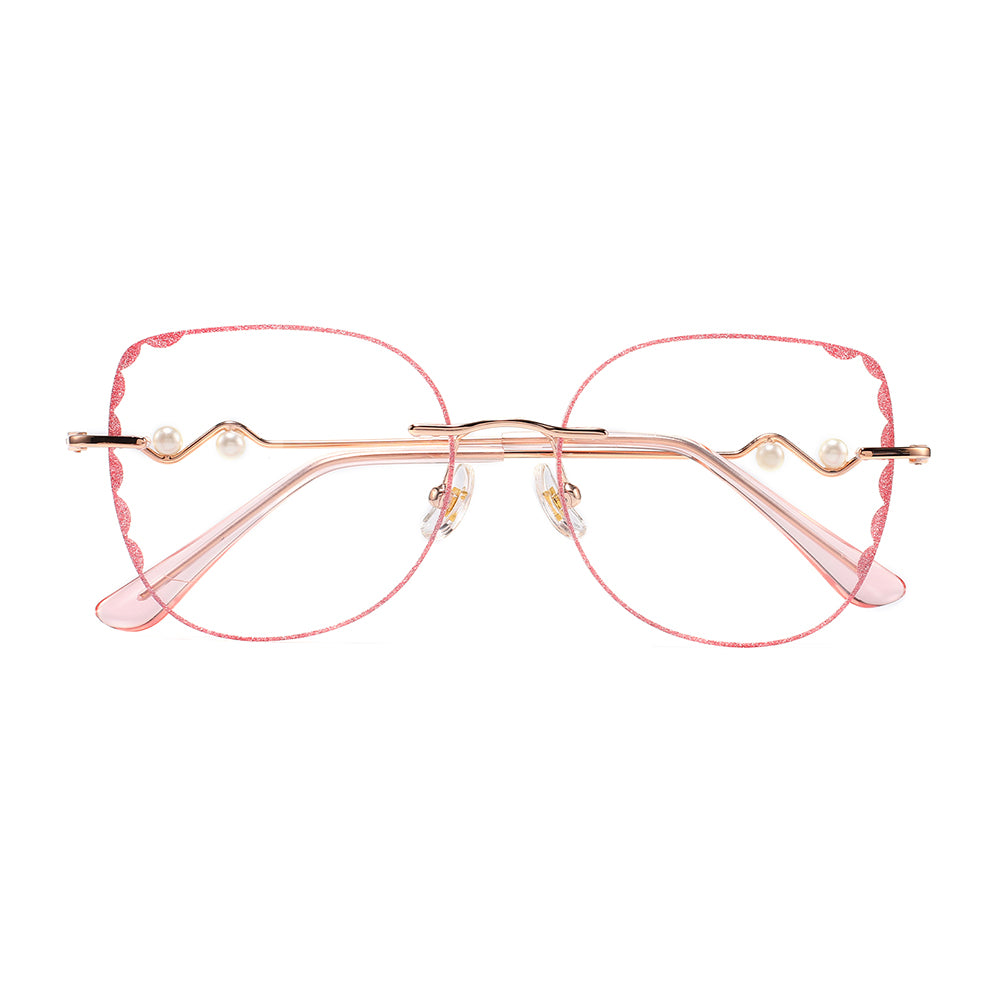 Elvira Eyeglasses in Rose Gold & Pink