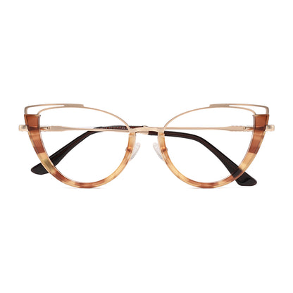 Kylee Eyeglasses in Gold & Brown Floral