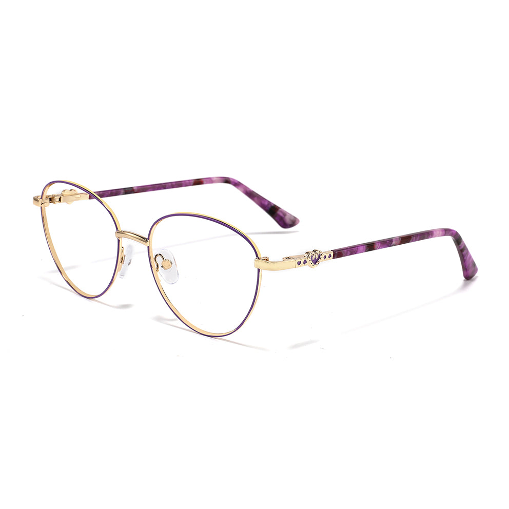 Odette Eyeglasses in Purple & Gold