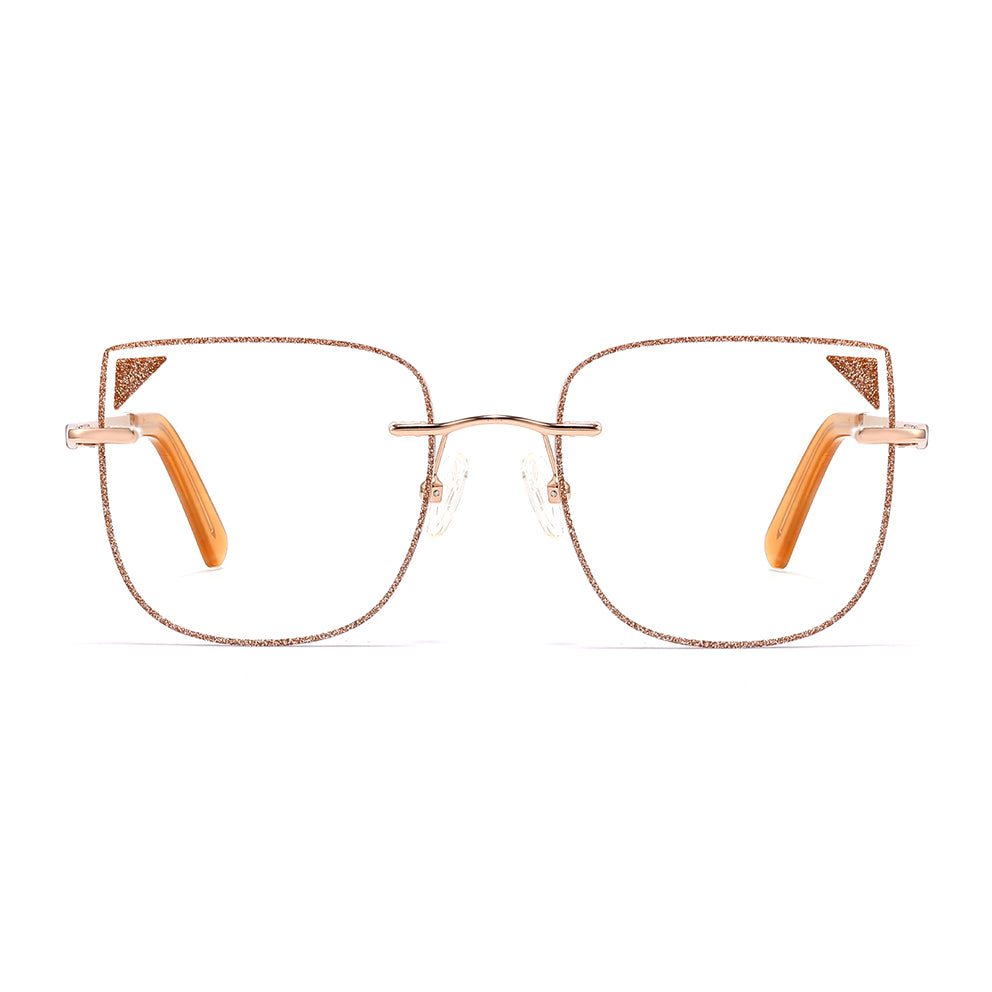 Everly Eyeglasses in Rose Gold & Yellow