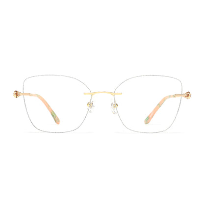 Whitney Eyeglasses in Silver & Rose Gold