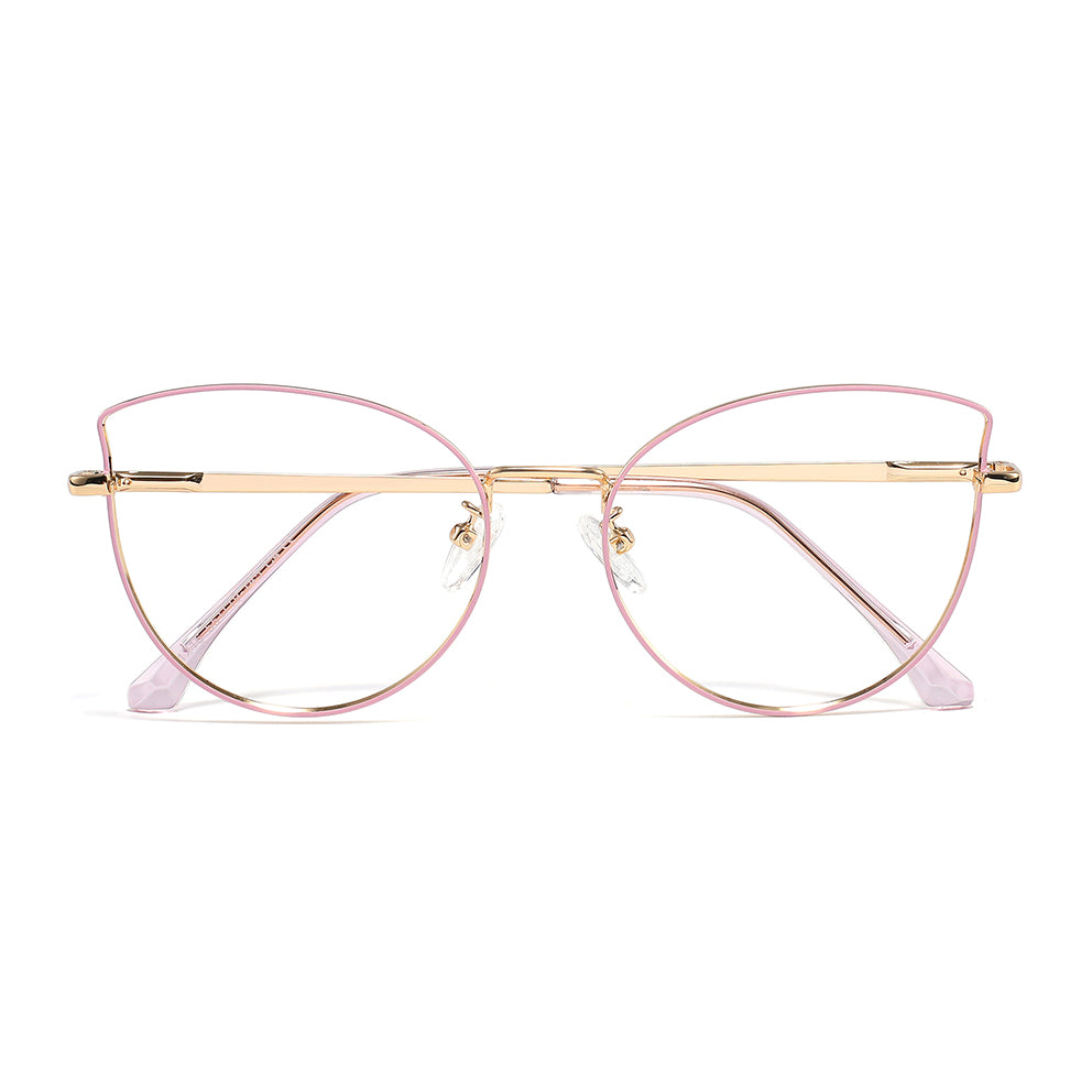 Cloe Eyeglasses in Pink & Gold