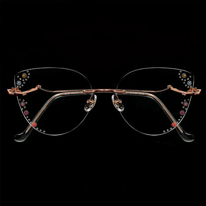 Twinkling Star Eyeglasses in Rose Gold