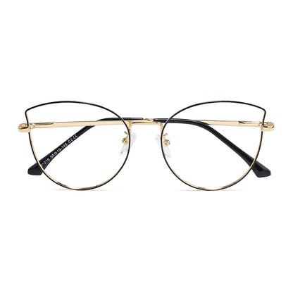 Cloe Eyeglasses in Black & Gold