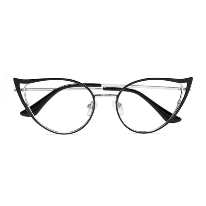 Tanya Eyeglasses in Black & Silver