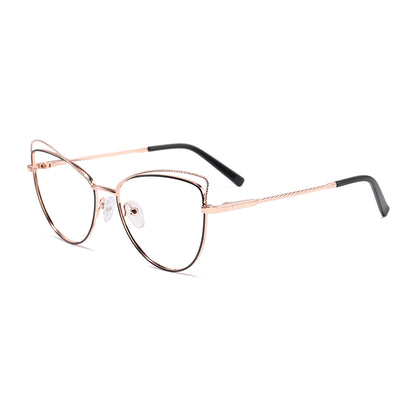 Salley Eyeglasses in Black & Rose Gold