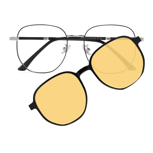 Wensley Eyeglasses in Black & Silver