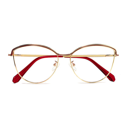 Wamsley Eyeglasses in Gold & Red