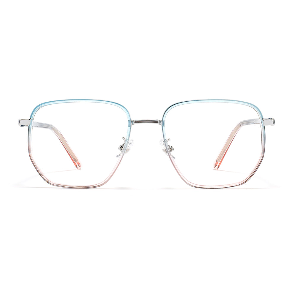 Jolin Eyeglasses in Clear Blue & Champagne