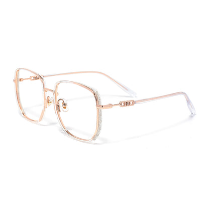 Charlie Eyeglasses in Clear & Rose Gold