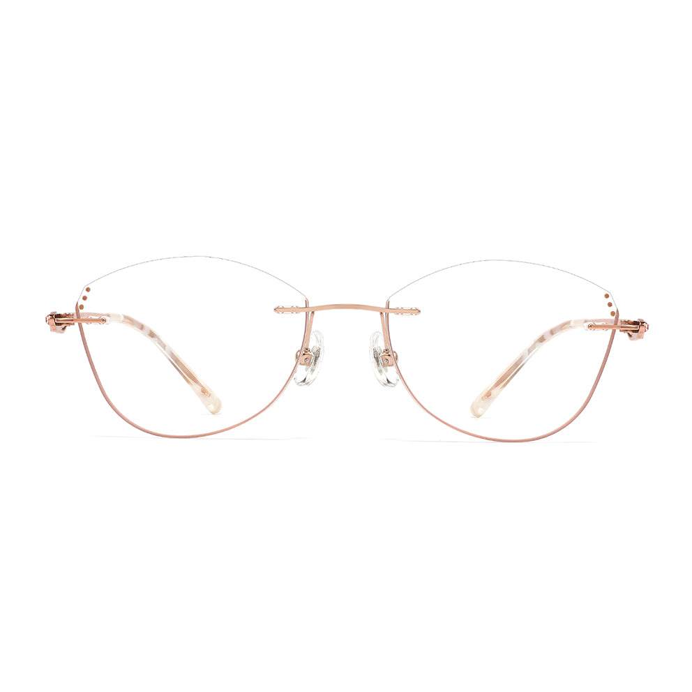 Shiloh Eyeglasses in Rose Gold