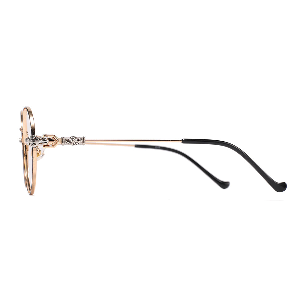 Roya Eyeglasses in Black & Gold