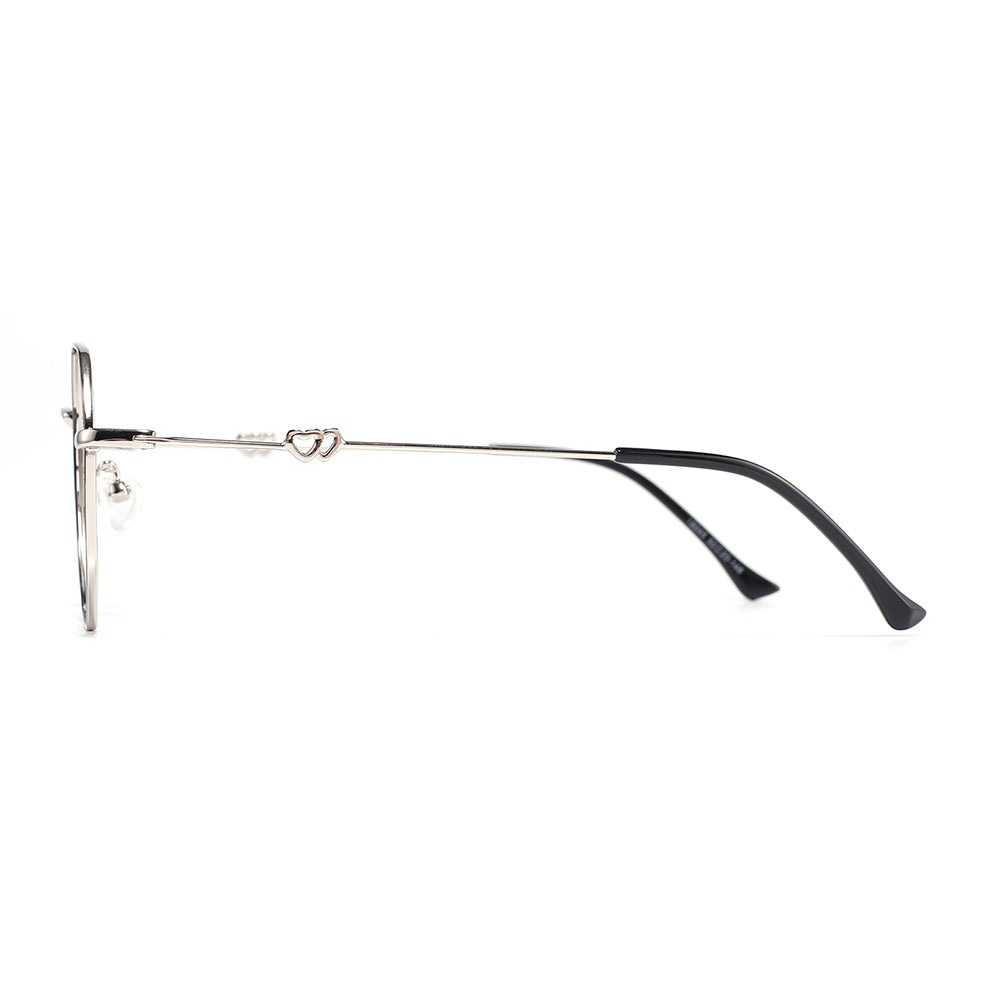 Megan Eyeglasses in Black & Silver