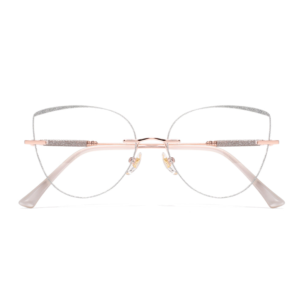 Glamour Eyeglasses in Rose Gold & Silver