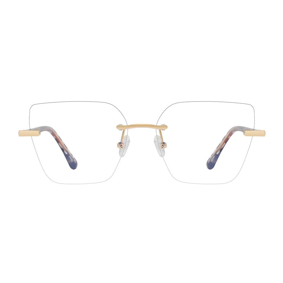 Jesse Eyeglasses in Gold & Petal Tortoise