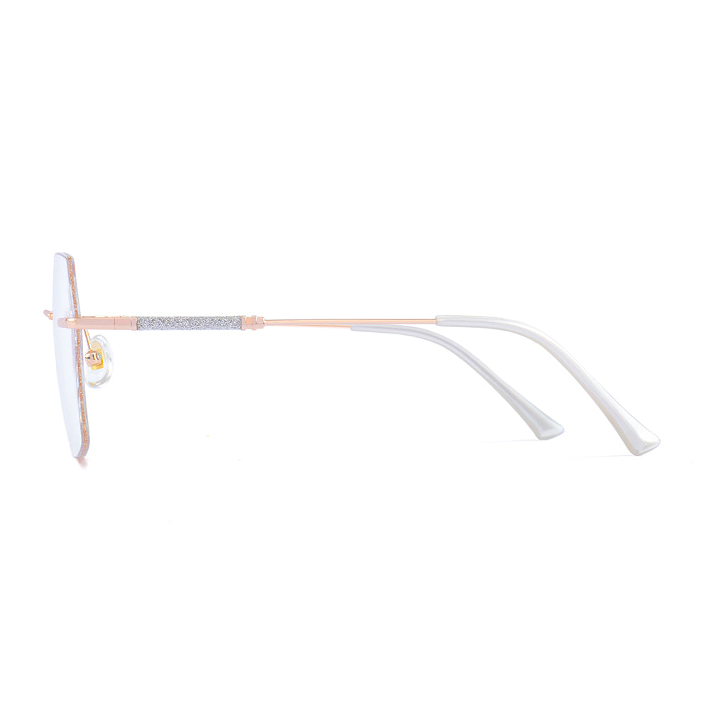 Rey Eyeglasses in Rose Gold