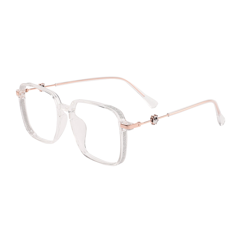 Melina Eyeglasses in Clear & Rose Gold