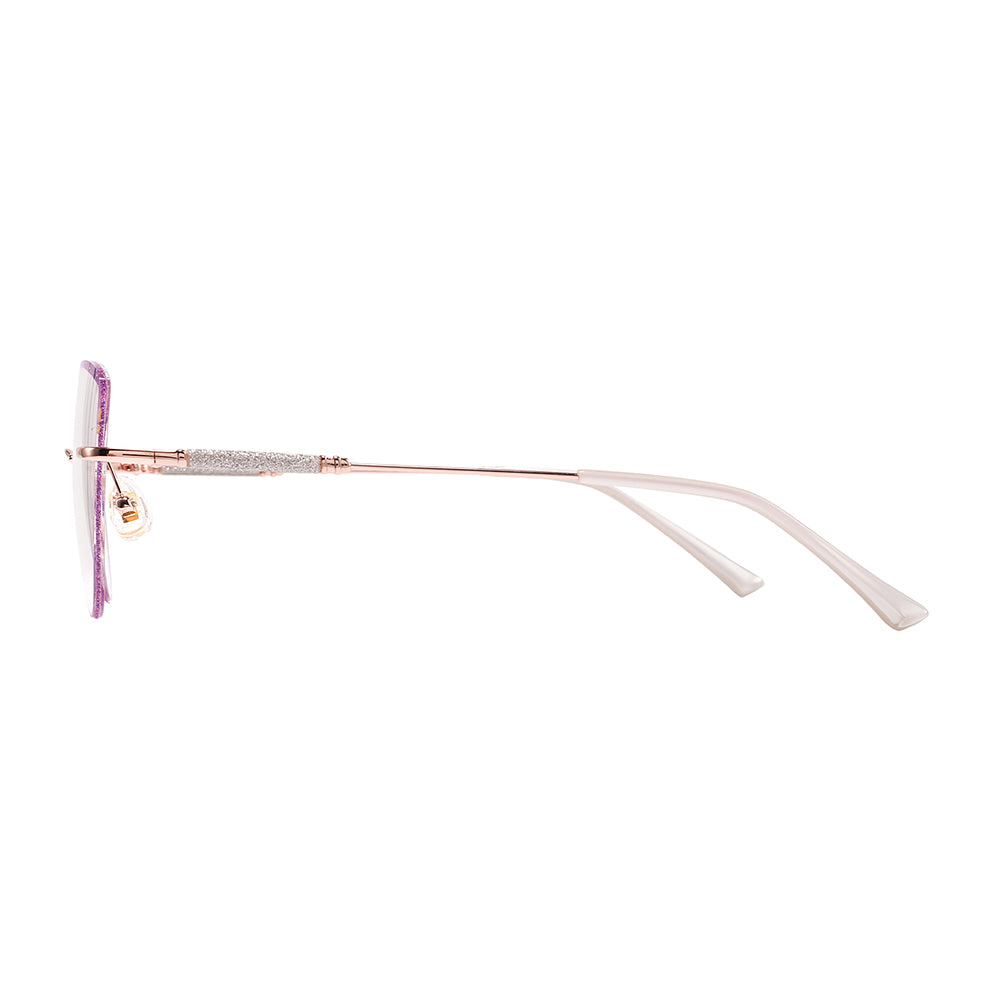 Glamour Eyeglasses in Rose Gold & Purple