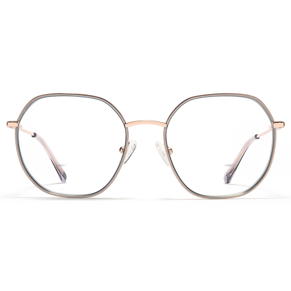 Violet Eyeglasses in Rose Gold