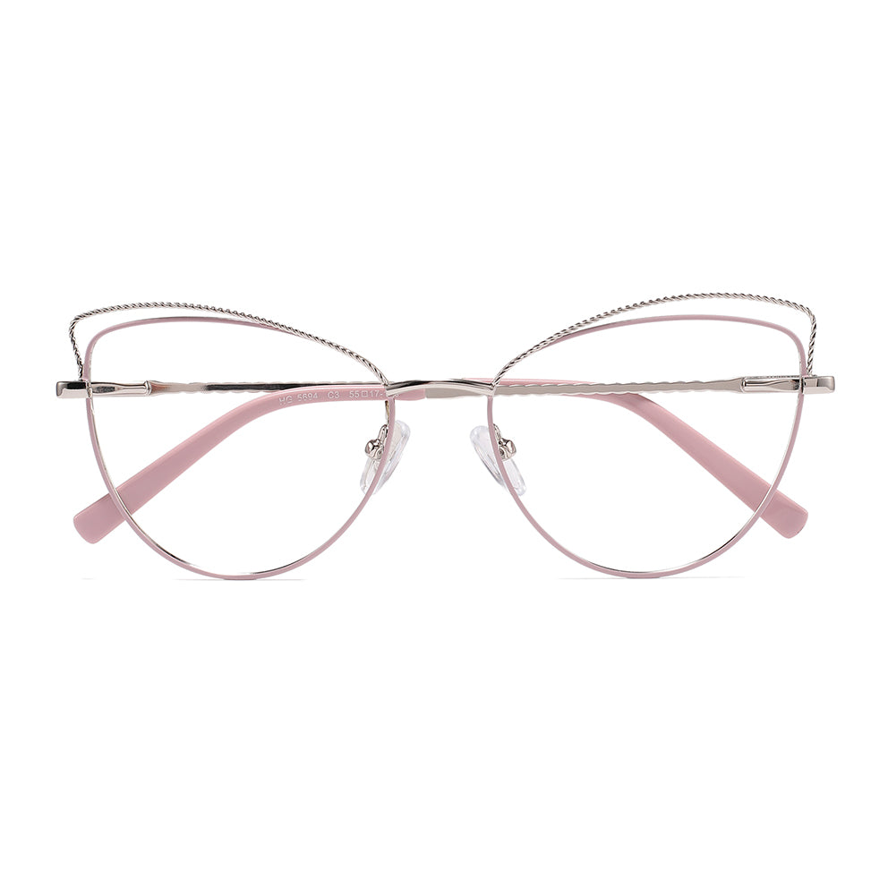 Salley Eyeglasses in Purple & Silver