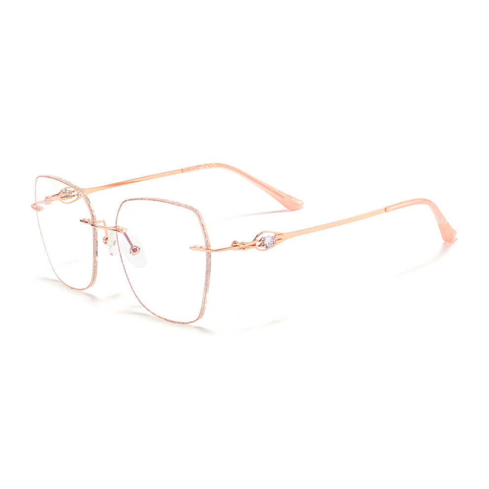 Charm Eyeglasses in Rose Gold