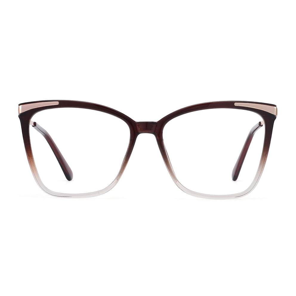 Sine Eyeglasses in Brown & Champagne