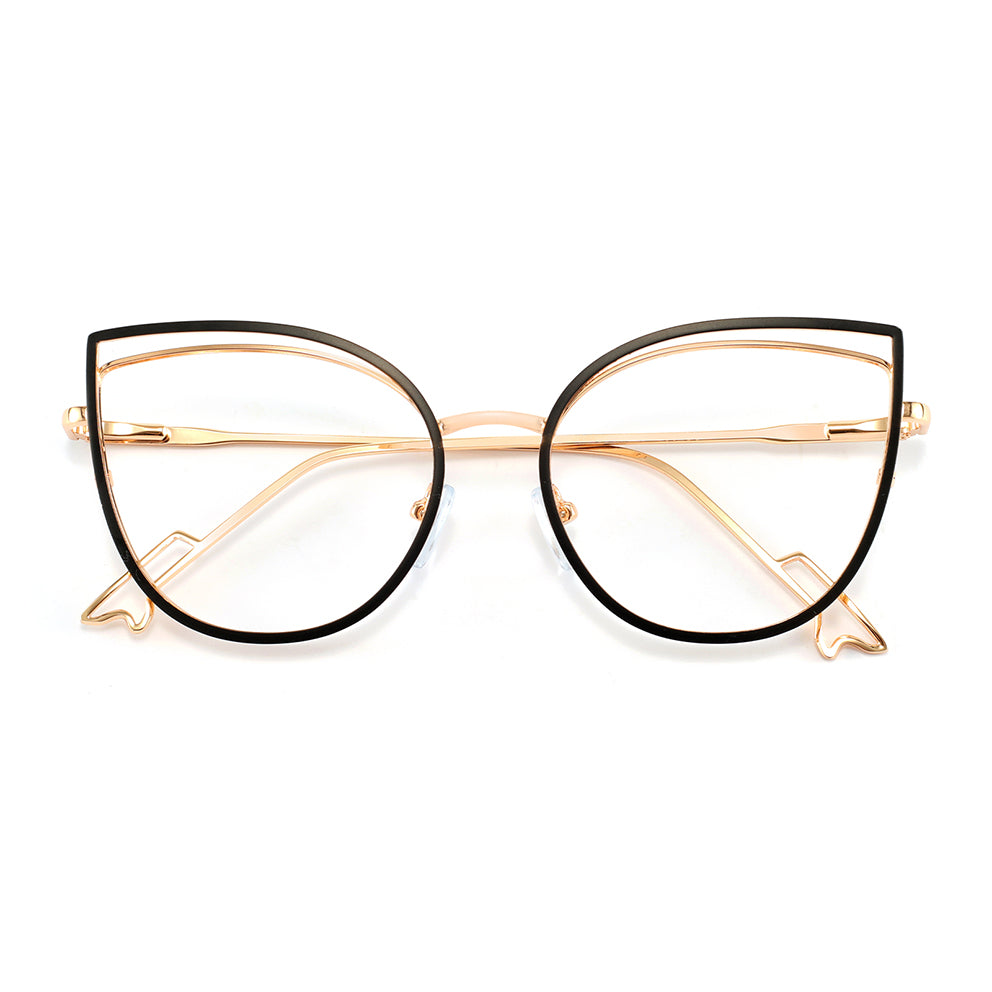 Romy Eyeglasses in Black & Gold