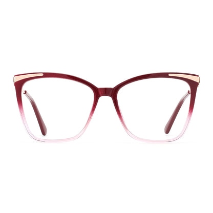 Sine Eyeglasses in Red & Pink