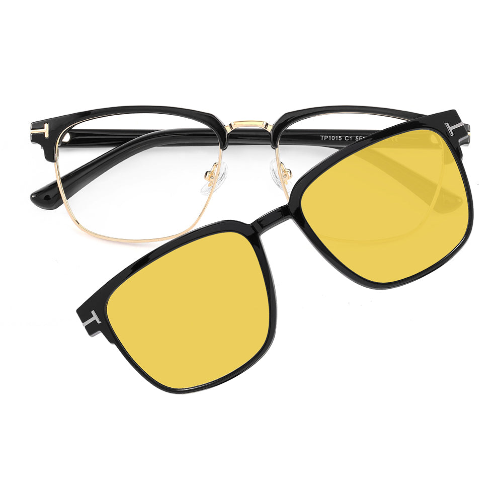 Sudi Eyeglasses in Black & Yellow