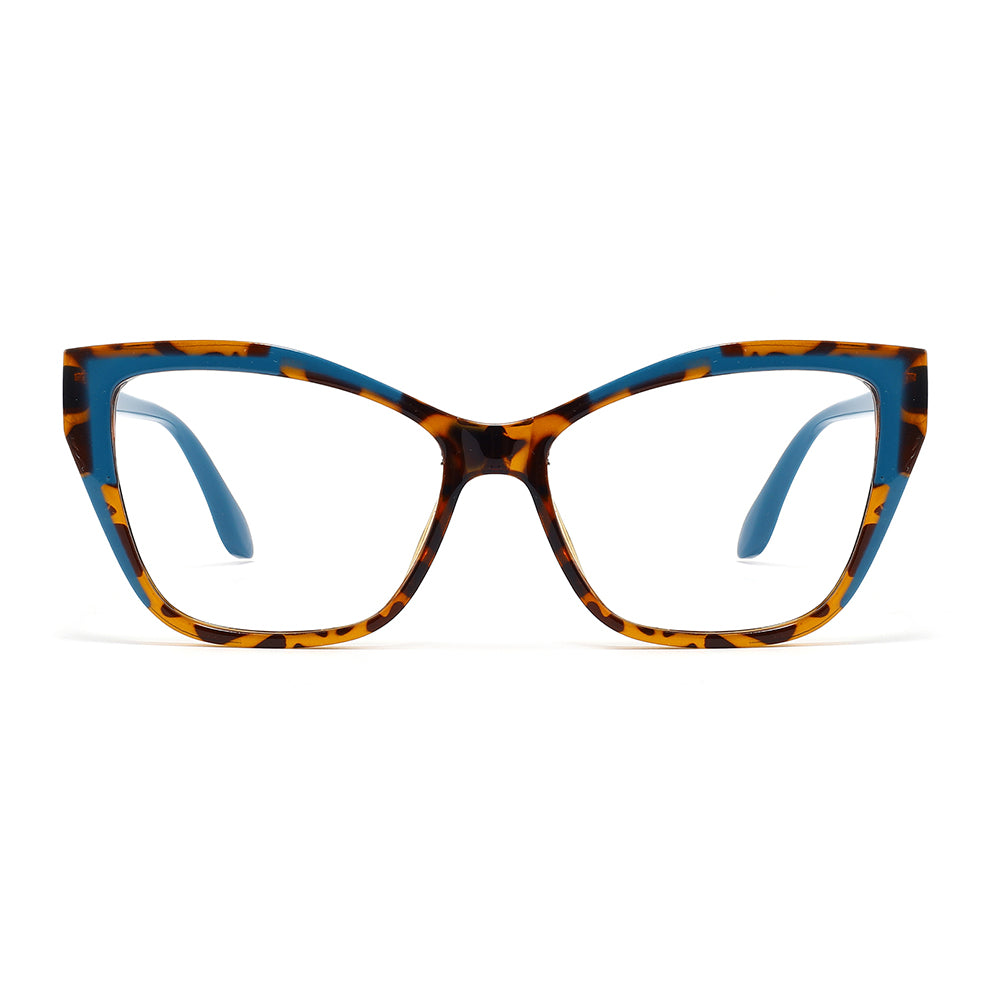 Madison Eyeglasses in Blue & Warm Tortoise