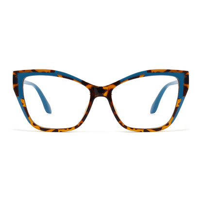 Madison Eyeglasses in Blue & Warm Tortoise